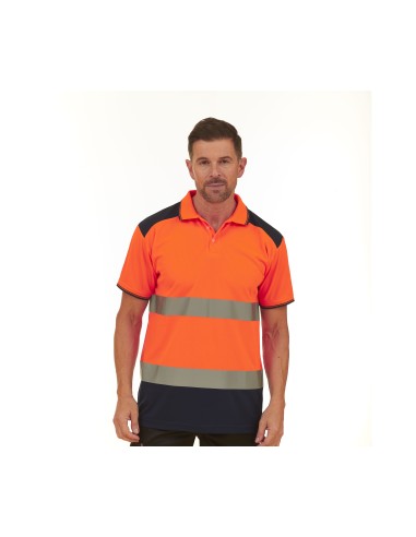 Y-HVJ220-Hi-Vis Two-Tone Polo